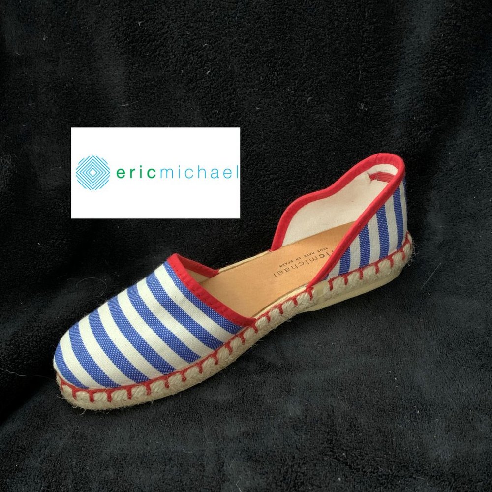 ERIC MICHAEL  Red White and Blue Espadrille  37
